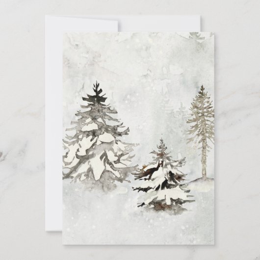 Invitation Cocktail de Noël rustique (Dos)