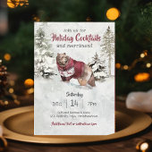 Invitation Cocktail de Noël rustique