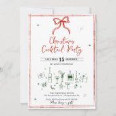 Invitation Cocktail de Noël Whimsical (Devant)