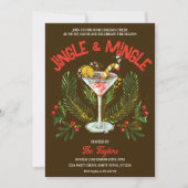 Invitation Cocktail de Noël Whimsical Jingle & Mingle (Devant)