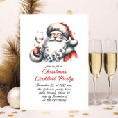 Invitation Cocktail de Noël Whimsical tiré à la main