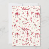 Invitation Cocktail de Noël Whimsical tiré à la main (Dos)