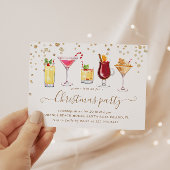 Invitation Cocktail de Parties scintillant de Noël