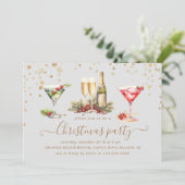 Invitation Cocktail de Parties scintillant de Noël (Debout devant)