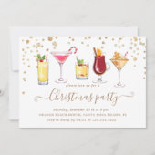 Invitation Cocktail de Parties scintillant de Noël (Devant)