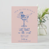 Invitation cocktail de plage côtière week-end bachelorette (Debout devant)