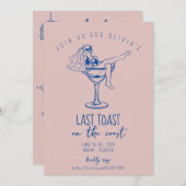 Invitation cocktail de plage côtière week-end bachelorette (Devant / Derrière)