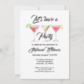 Invitation Cocktail de retraite pour femmes fête d'été (Devant)