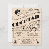 Invitation cocktail de script Whimsical (Devant)