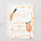 Invitation Cocktail de soirée d'été (Devant)