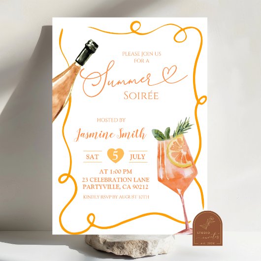 Invitation Cocktail de soirée d'été