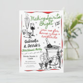 Invitation Cocktail de vacances (Debout devant)