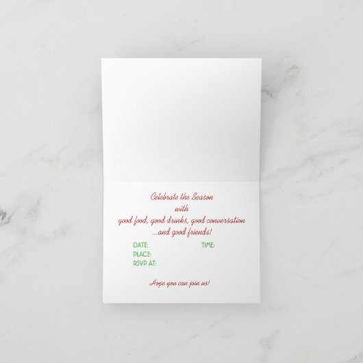 Invitation Cocktail de vacances (Intérieur)