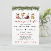 Invitation Cocktail de vacances (Debout devant)