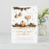 Invitation Cocktail de vacances Elegant Boho Christmas Party (Debout devant)