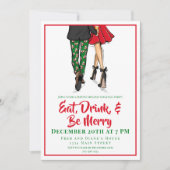 Invitation Cocktail de vacances | Festive Couple (Devant)