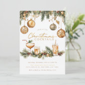 Invitation Cocktail de vacances Moderne Soirée de Noël élégan (Debout devant)
