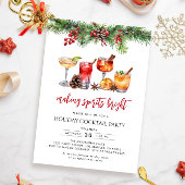 Invitation Cocktail de vacances rendant les esprits brillants