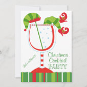 Invitation Cocktail d'Elf de Noël (Devant)