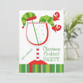 Invitation Cocktail d'Elf de Noël (Debout devant)