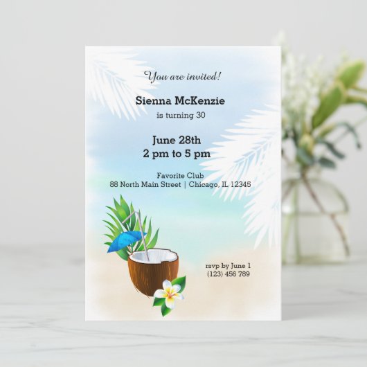 Invitation Cocktail d'été (Debout devant)