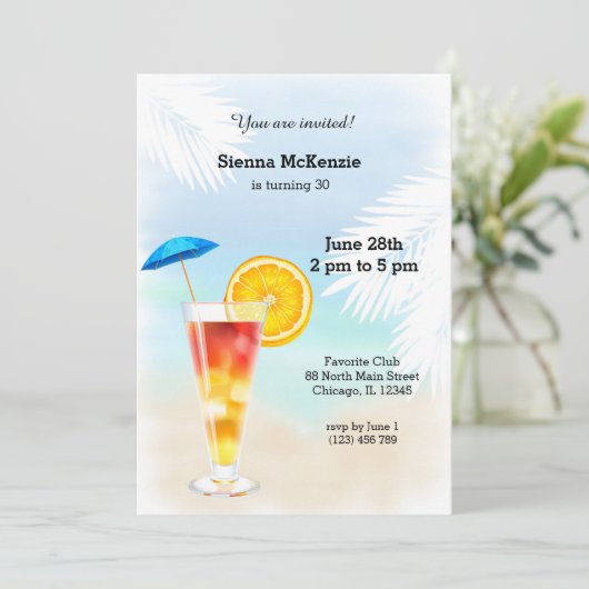 Invitation Cocktail d'été (Debout devant)