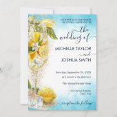 Invitation Cocktail d'été citron Italie Destination Mariage (Devant)