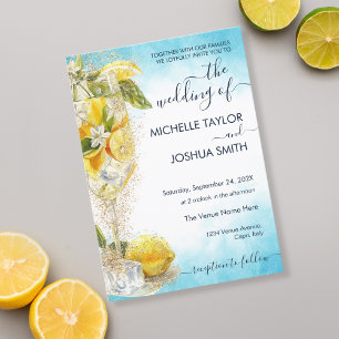 Invitation Cocktail d'été citron Italie Destination Mariage