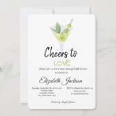Invitation Cocktail d'été rayé pour une douche de mariée (Devant)
