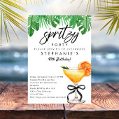 Invitation Cocktail d'été tropical Aperol Spritz Anniversaire
