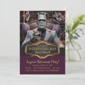 Invitation Cocktail d'Halloween, Frankenstein & Bride (Debout devant)