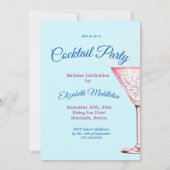 Invitation Cocktail Diamonds Moderne Adulte fête d'anniversai (Dos)