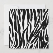 Invitation Cocktail d'impression de zèbre (Dos)