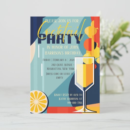 Invitation Cocktail d'invitation (Debout devant)