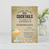 Invitation Cocktail du 40e anniversaire Brown pour femmes (Debout devant)