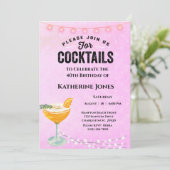 Invitation Cocktail du 40e anniversaire de la femme violette (Debout devant)