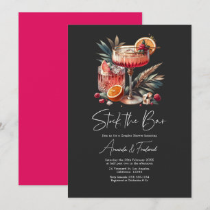 Invitation Cocktail Élégant Approvisionnez le Bar Fête de Cou