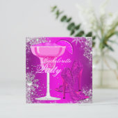 Invitation Cocktail étincelant & talons Bachelorette Invitati (Debout devant)