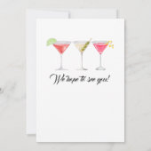 Invitation Cocktail femme été 50e anniversaire fête (Dos)