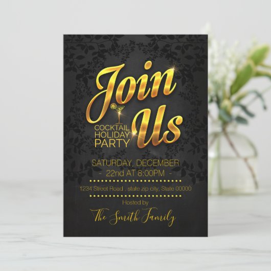 Invitation Cocktail Fête (Debout devant)