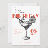Invitation Cocktail fête d'anniversaire (Devant)