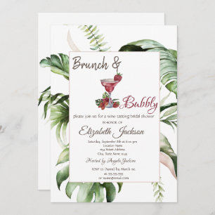 Invitation Cocktail Feuille tropical Brunch & Bubbly