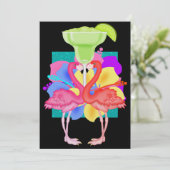 Invitation Cocktail Flamant rose - SRF (Debout devant)