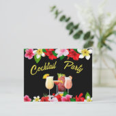 Invitation Cocktail Fleurs tropicales Invitation (Debout devant)