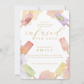 Invitation Cocktail Glace Bridal Shower Imprégné d'Amour (Devant)