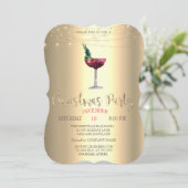 Invitation Cocktail, Gold Christmas Company Party (Debout devant)