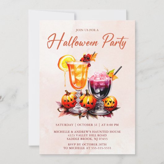 Invitation Cocktail Halloween (Devant)