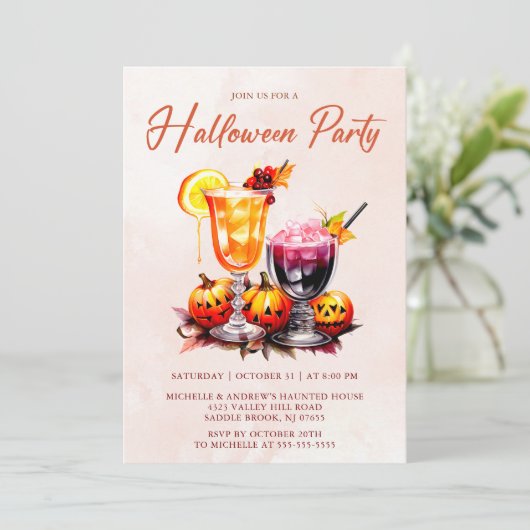 Invitation Cocktail Halloween (Debout devant)