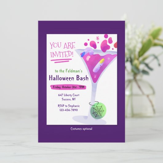 Invitation Cocktail Halloween (Debout devant)