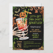 Invitation Cocktail Halloween annuel & Costumes Citrouille de (Devant)